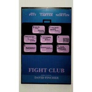 "FIGHT CLUB" Brad Pitt, Edward Norton 11x17 Minimalist Movie Poster (No Frame)